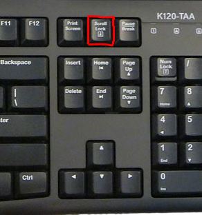 Touche ScrollLock sur un clavier Touche ScrollLock sur un clavier