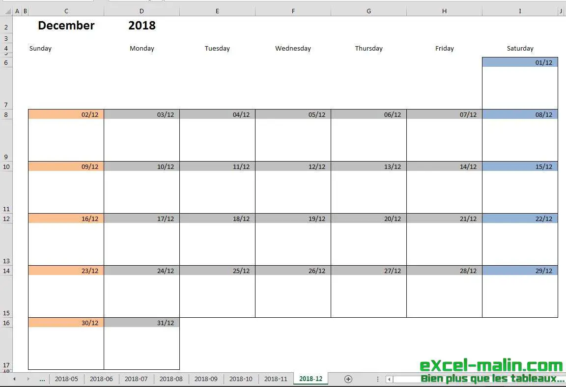 Monthly Calendar Excel Template from cdn-0.excel-malin.com