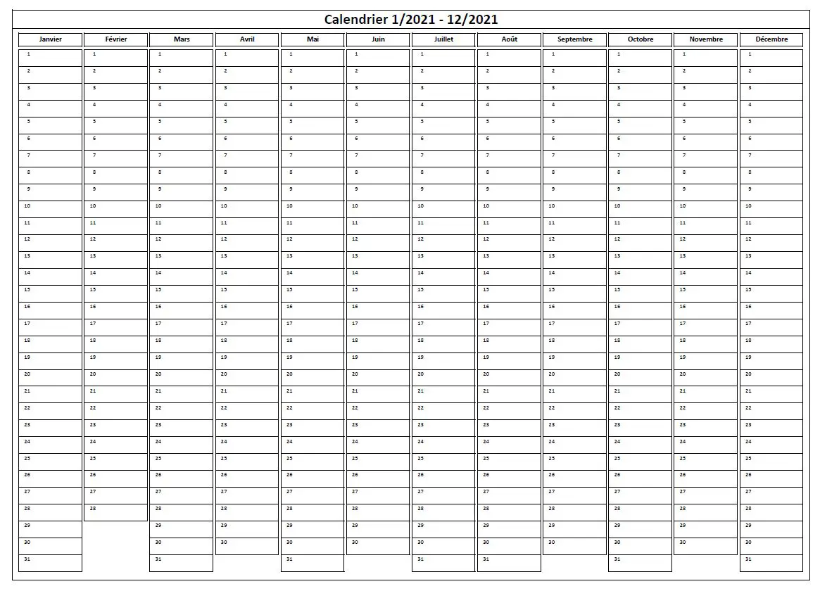Calendrier Mai 2021 Excel Calendrier 2021 Excel et PDF modifiable et gratuit | Excel Malin.com